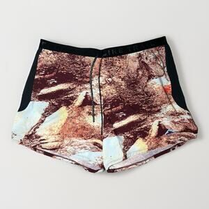 NWT Nike Trail 6" Lined Running Shorts Mens XXL All Over Print Brown HV2162-133